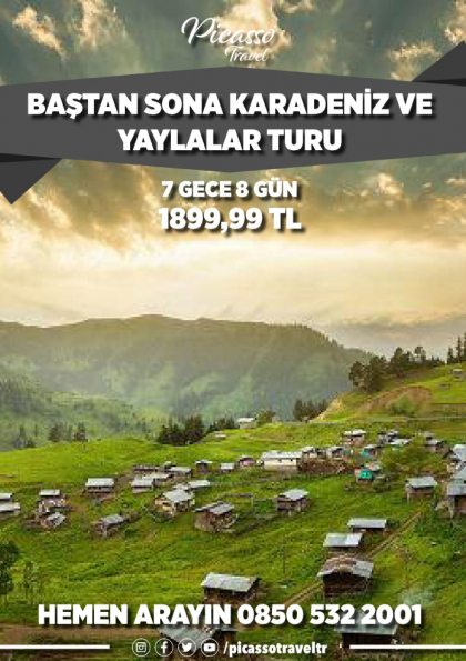 BAŞTAN SONA KARADENİZ VE YAYLALAR TURU Etkinlik Afişi