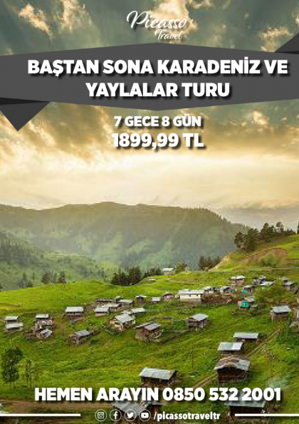 BAŞTAN SONA KARADENİZ VE YAYLALAR TURU Etkinlik Afişi