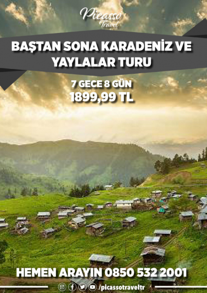 BAŞTAN SONA KARADENİZ VE YAYLALAR TURU Etkinlik Afişi