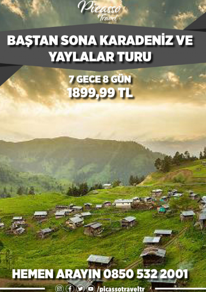 BAŞTAN SONA KARADENİZ VE YAYLALAR TURU Etkinlik Afişi