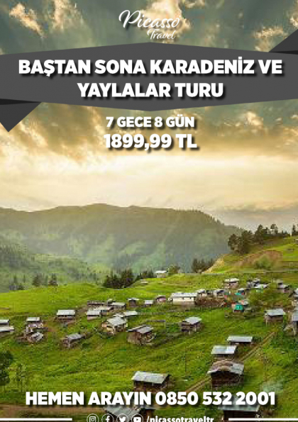 BAŞTAN SONA KARADENİZ VE YAYLALAR TURU Etkinlik Afişi