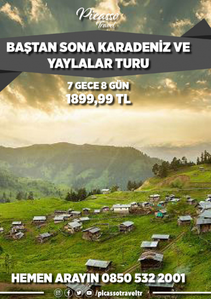 BAŞTAN SONA KARADENİZ VE YAYLALAR TURU Etkinlik Afişi