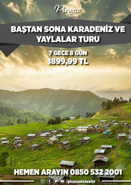 BAŞTAN SONA KARADENİZ VE YAYLALAR TURU Etkinlik Afişi