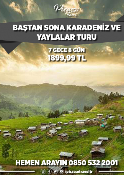 BAŞTAN SONA KARADENİZ VE YAYLALAR TURU Etkinlik Afişi