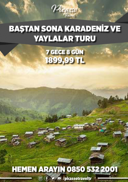 BAŞTAN SONA KARADENİZ VE YAYLALAR TURU Etkinlik Afişi