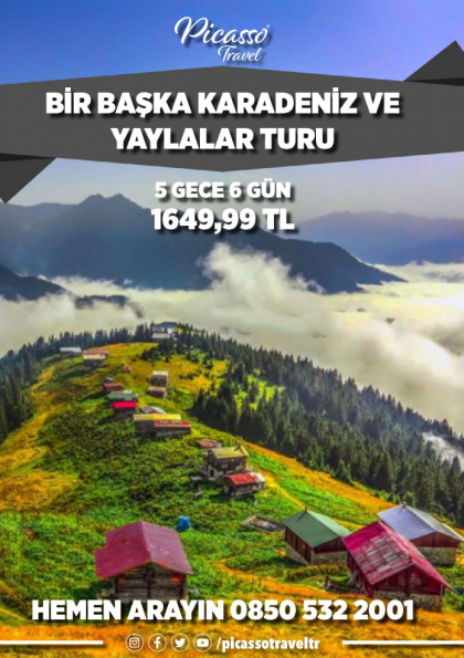 BİR BAŞKA KARADENİZ VE YAYLALAR TURU Etkinlik Afişi