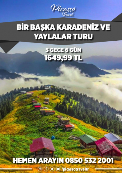 BİR BAŞKA KARADENİZ VE YAYLALAR TURU Etkinlik Afişi