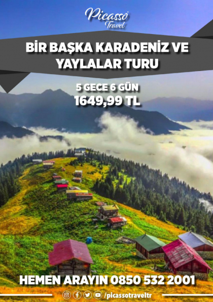 BİR BAŞKA KARADENİZ VE YAYLALAR TURU Etkinlik Afişi
