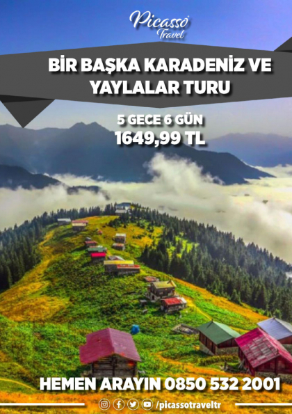 BİR BAŞKA KARADENİZ VE YAYLALAR TURU Etkinlik Afişi