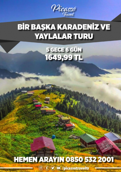 BİR BAŞKA KARADENİZ VE YAYLALAR TURU Etkinlik Afişi