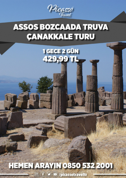 Assos Bozcaada Truva Çanakkale Turu Etkinlik Afişi