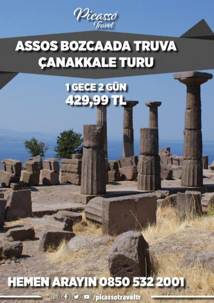 Assos Bozcaada Truva Çanakkale Turu Etkinlik Afişi