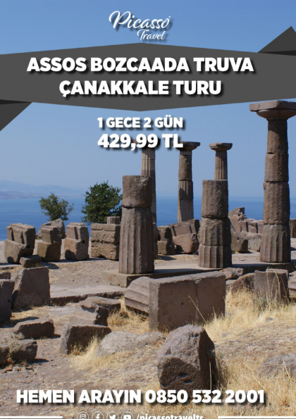 Assos Bozcaada Truva Çanakkale Turu Etkinlik Afişi