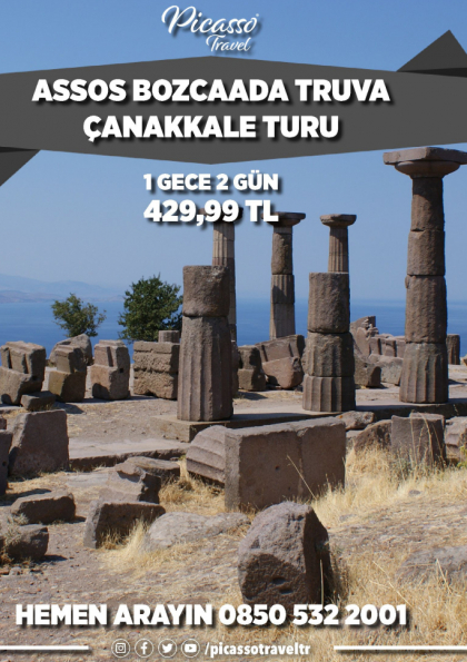Assos Bozcaada Truva Çanakkale Turu Etkinlik Afişi