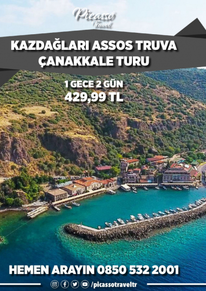 Kazdağları Assos Truva Çanakkale Turu Etkinlik Afişi