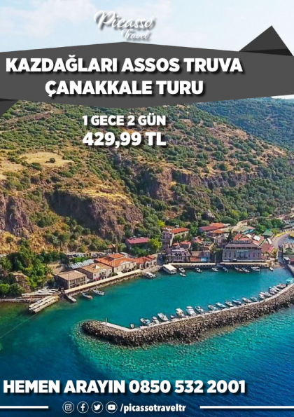 Kazdağları Assos Truva Çanakkale Turu Etkinlik Afişi