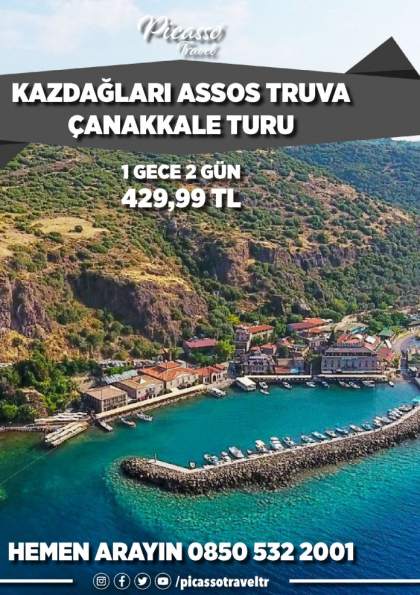 Kazdağları Assos Truva Çanakkale Turu Etkinlik Afişi