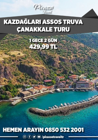 Kazdağları Assos Truva Çanakkale Turu Etkinlik Afişi