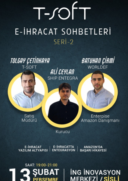 T-Soft E-İhracat Sohbetleri (Seri-2) Etkinlik Afişi