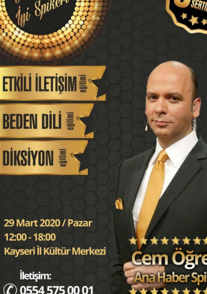 Cem Öğretir Semineri Kayseri Etkinlik Afişi