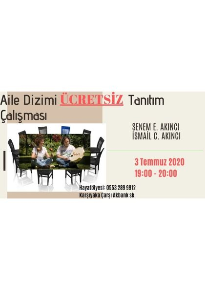 ÜCRETSİZ Aile Dizimi Çalışması Tanıtım Semineri Etkinlik Afişi