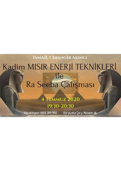 Kadim MISIR Enerji Teknikleri ile Ra Sheeba Çalışması Etkinlik Afişi