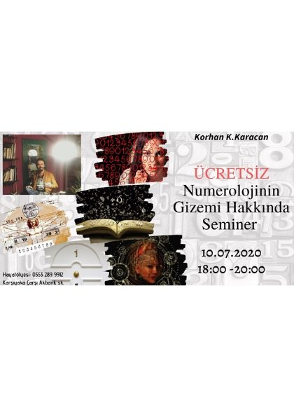 ÜCRETSİZ  Numereloji ' nin Gizemi Hakkında Merak Ettikleriniz Etkinlik Afişi