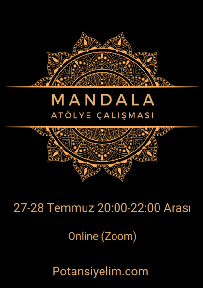 Online Mandala Atölye Çalışması Etkinlik Afişi