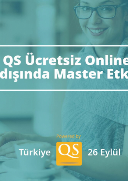 QS Ücretsiz Online Yurtdışında Master Etkinliği - Türkiye Etkinlik Afişi