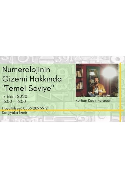 Numeroloji'nin Gizemi Hakkında Seminer '' TEMEL SEVİYE '' Etkinlik Afişi