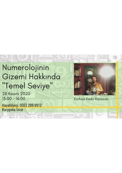 Numeroloji'nin Gizemi Hakkında Seminer '' TEMEL SEVİYE '' Etkinlik Afişi