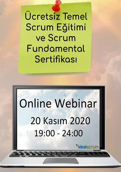 Ücretsiz Temel Scrum Eğitimi ve Scrum Fundamentals Sertifikasyonu Etkinlik Afişi