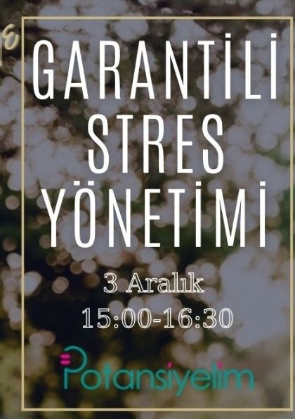 Garantili Stres Yönetimi Etkinlik Afişi