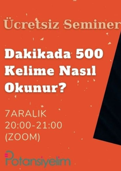 Dakikada 500 Kelime Nasıl Okunur? Etkinlik Afişi