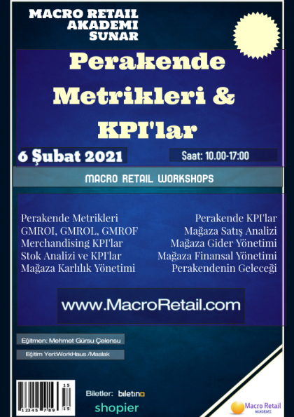 Perakende Metrikleri ve KPI'lar Eğitimi (Online) Etkinlik Afişi