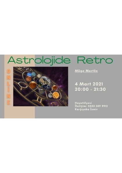 Astrolojide RETRO Etkinlik Afişi