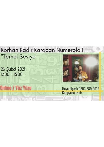 Korhan Kadir Karacan Numeroloji Etkinlik Afişi