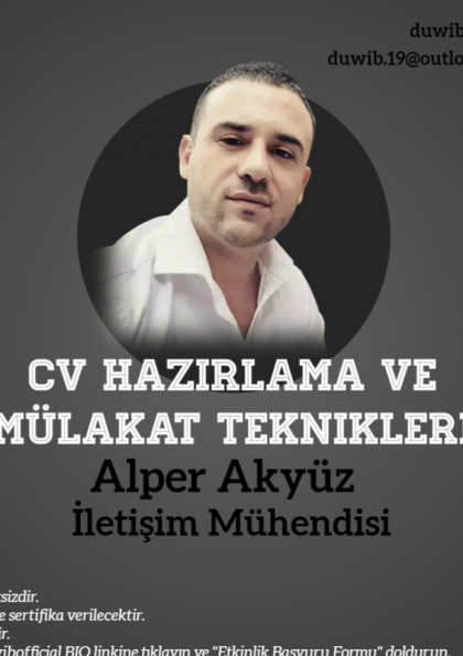 Cv Hazırlama ve Mülakat Teknikleri Etkinlik Afişi