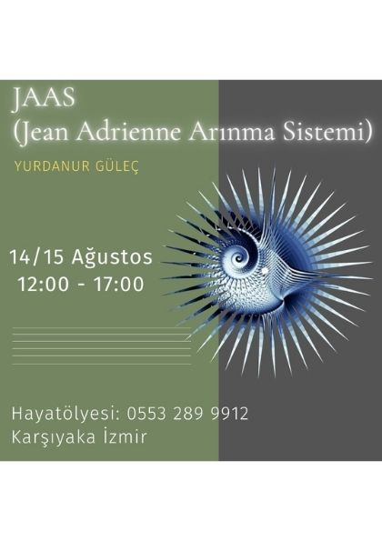 JAAS Jean Adrienne Arınma Sistemi Eğitimi Etkinlik Afişi