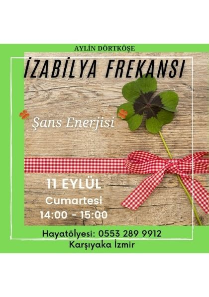 İZABİLYA FREKANSI ' Şans Enerjisi Çalışması ' Etkinlik Afişi