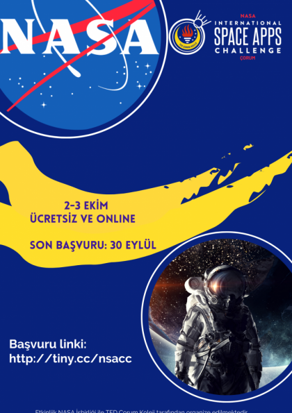 NASA Space Apps Challenge Çorum Etkinlik Afişi