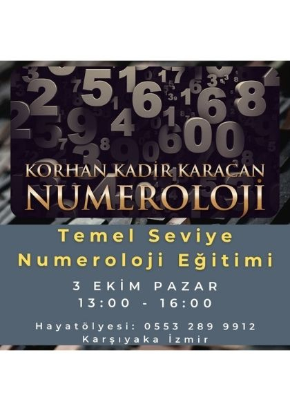 Temel Seviye Numeroloji Eğitimi Etkinlik Afişi