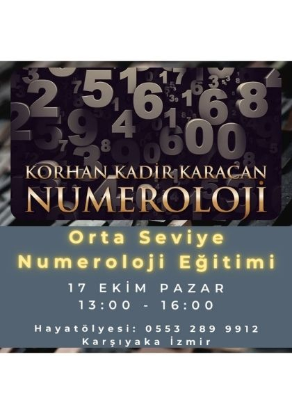 Numeroloji Eğitimi (ORTA SEVİYE) Etkinlik Afişi