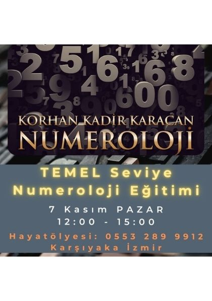 Temel Seviye Numeroloji Eğitimi Etkinlik Afişi