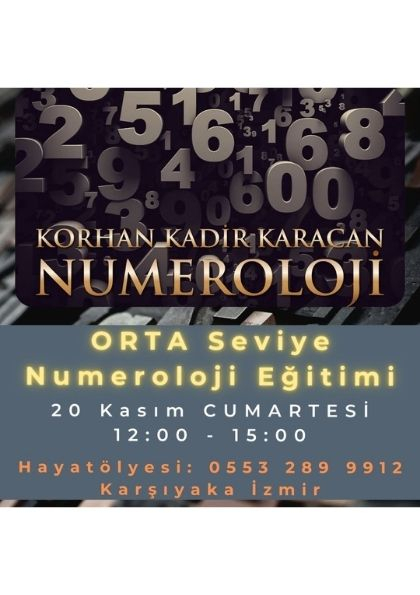 Orta Seviye Numeroloji Eğitimi Etkinlik Afişi