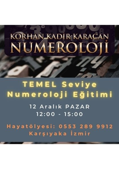 Temel Seviye Numeroloji Eğitimi Etkinlik Afişi