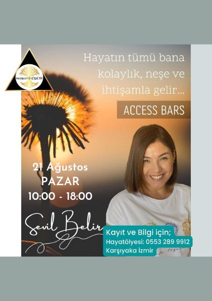 ACCESS BARS ULUSLARARASI SERTİFİKALI UYGULAYICILIK EĞİTİMİ Etkinlik Afişi