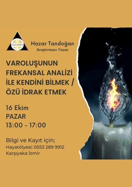 Varoluşunun Frekansal Analizi ile Kendini Bilmek / Özü İdrak Etmek Etkinlik Afişi