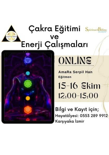 '' ONLİNE '' Çakra Eğitimi ve Enerji Çalışmaları Etkinlik Afişi