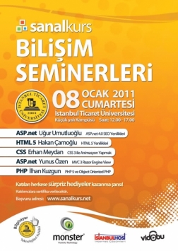 3. Sanalkurs Bilişim Seminerleri Etkinlik Afişi